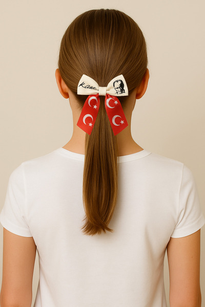 AURRARİ Clip-On Atatürk and Turkish Flag Brooch October 29 April 23 May 19