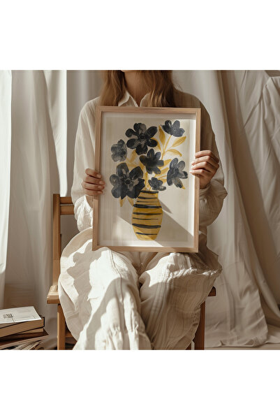 Tuba Decor Tablo dintr-o singură bucată cu rame din lemn pentru sufragerie, s...