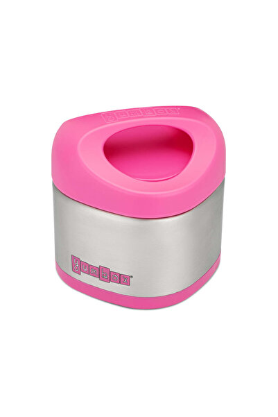 YumBox Cubi Thermal Food Jar for Kids - Easy Carry and Open Lid 10 oz - Berry Pink