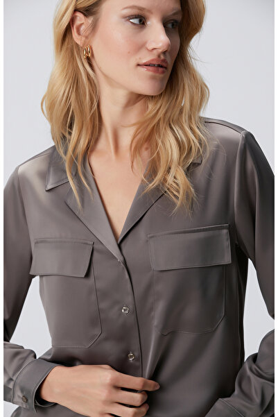 Network Haki Saten Gömlek