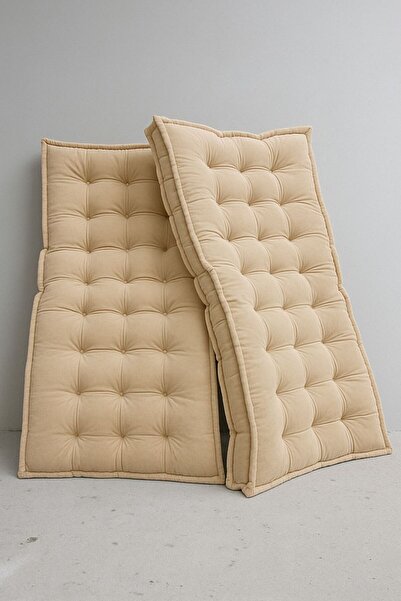 İstanbul kumaş Düğmeli El Emeği Bisküvi Minder 120x60 (1 Adet)