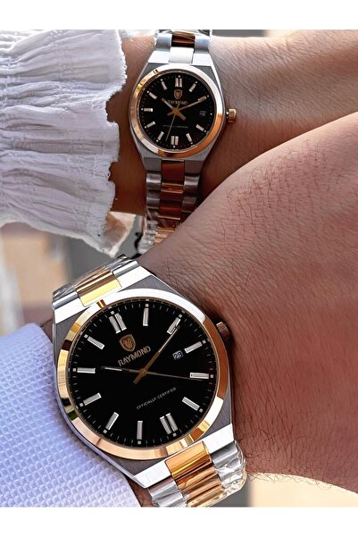 Raymond Special Lover's Combination for Couples 2 Years Warranty 5 Atm Water Resistant Couple Watch Cft.07