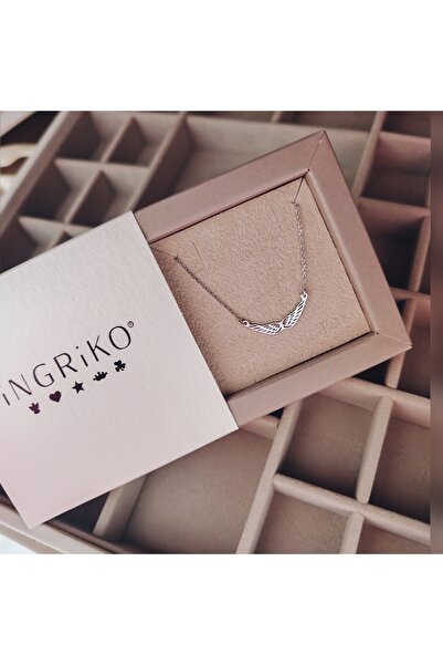 iNGRiKO Lantisor argint 925 cu aripi de inger pentru femei