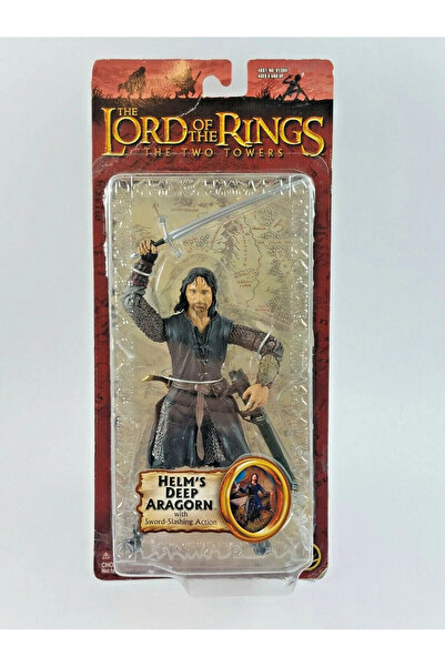 Toybiz Lord Of The Rings Two Towers Helm's Deep Aragorn Sword Slashing Toy Bi...