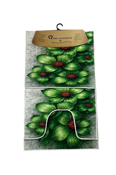 PATRU ANOTIMPURI 3-piece bath mat, non-slip, washable, 60x100/50x60/50x60 cm