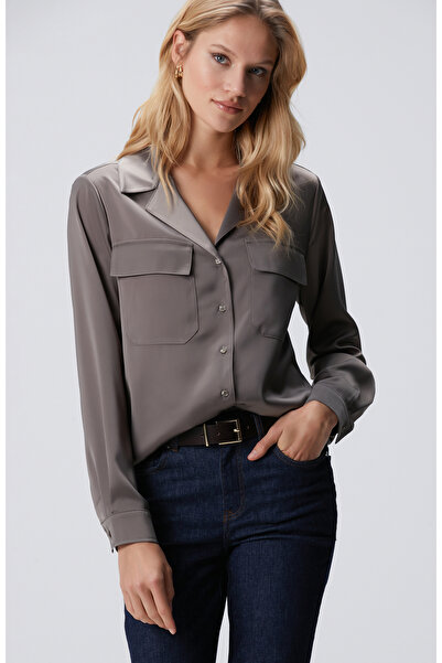 Network Haki Saten Gömlek