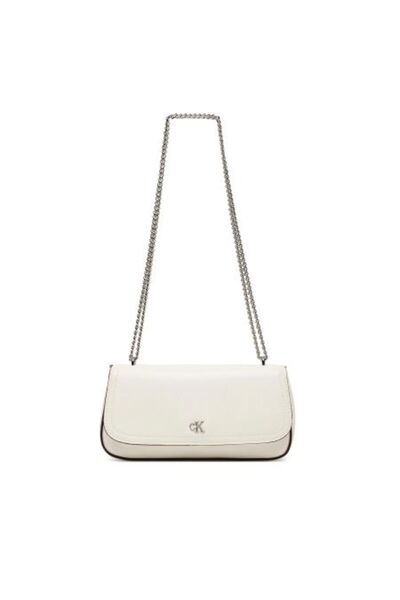 Calvin Klein Γυναικεία λευκή τσάντα με αναστρέψιμη αλυσίδα