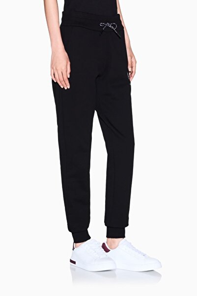 Armani Exchange Women's Regular Fit Printed Logo Jogger Sweatpants - Black