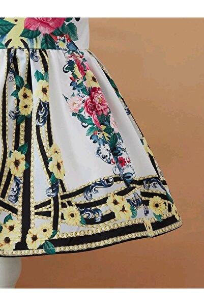 OEM Girls' dress with flowers, 6-9 months, 74 cm