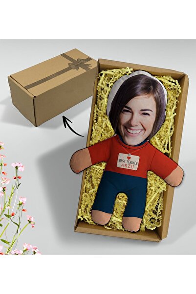 Bk Gift Hediye Kutusunda Kişiye Özel Best Teacher Tasarımlı Bebek Yastık-1, Ö...