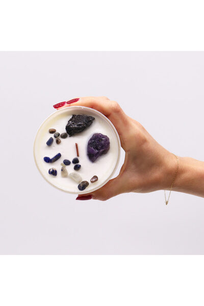 OEM Soy Wax Candle with Crystals | Chakra 3 Manipura