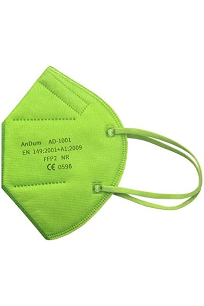 Andum Set măști FFP2 verde deschis 50, model AD-1001, 5 straturi, ambalate individual