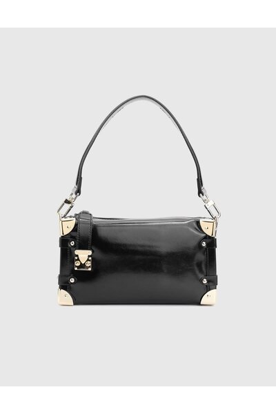 İLVİ Maron Siyah Kadın Omuz Çantası