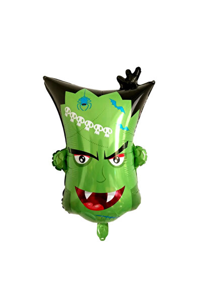 doneel Halloween Decoration Foil Balloon with Green witch Design- Green Color