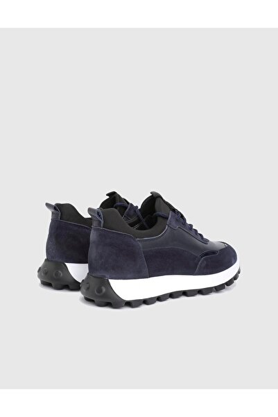 İLVİ Aaron Hakiki Süet Deri Lacivert Erkek Spor Ayakkabı