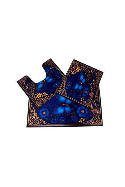 PATRU ANOTIMPURI Covor de baie 3 piese, antiderapant, lavabil, 60x100/50x60/50x60 cm