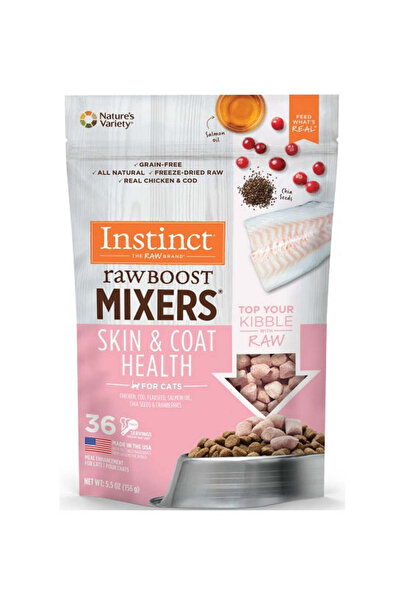 INSTINCT Raw Boost Mixers Skin & Coat Health Freeze Dried Cat Food Topper