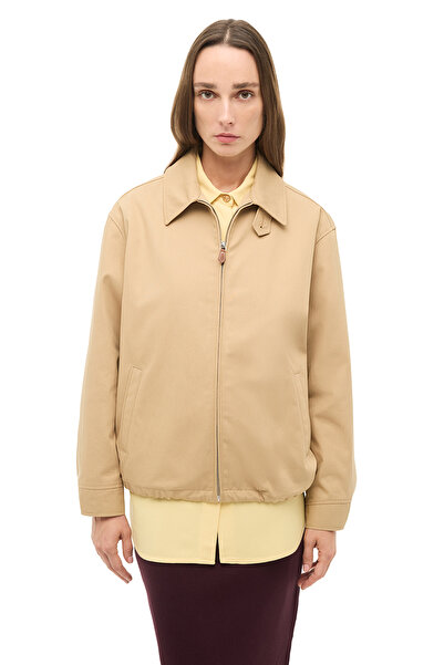 Perspective 100% Cotton Light Camel Coat