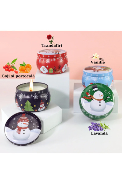 OEM SET 4 Scented Candles in Metal Tins - 'Winter Magic'
