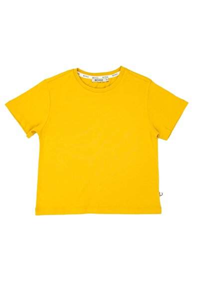 Ozmoz By Mukadder Özden Organic Yellow Basic Summer Girl's T-Shirt