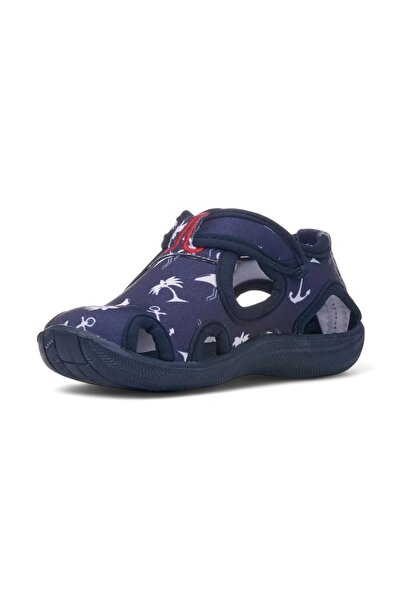 İmerShoes Daily Unisex Children's Navy Blue Sandals Flexible Non-Slip Sole Velcro Summer Sea Nursery Shoes 141