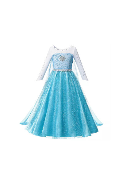 OEM Princess Elsa turquoise dress with rhinestones, 100 cm, 2-3 years