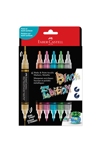 Faber Castell Faber Be Shake&Paınt Akrilik Marker 6 Lı Metalik 5188285517