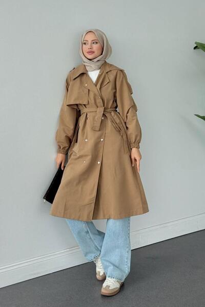 Şulemoda Giyim Maya Trençkot Toprak