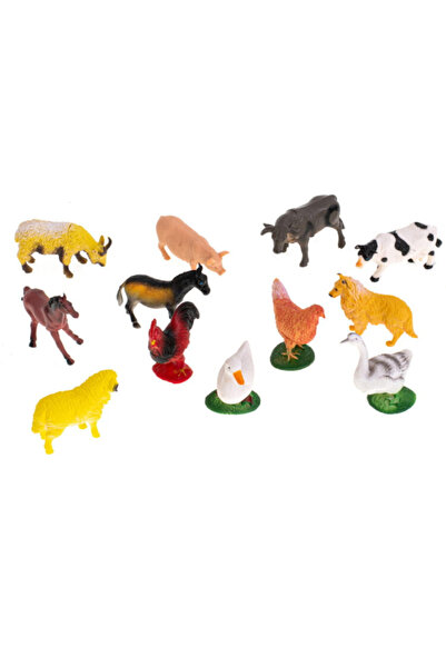 OEM Set of 12 figurines with farm animals Farm Animals, 7-12 cm