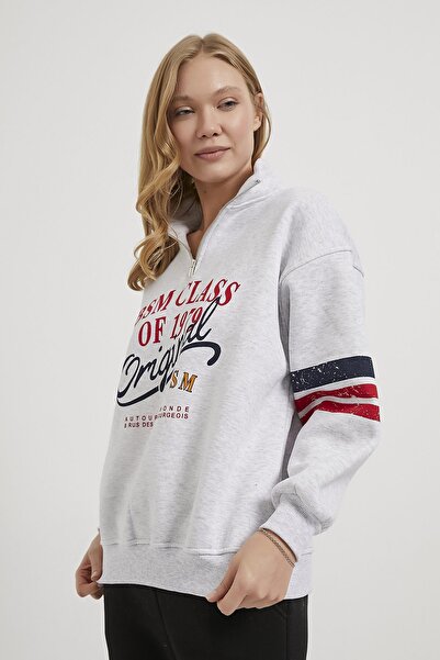 Arma Life Armalife 7299 Bis Collar Printed Women's Sweat