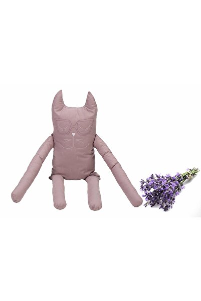 Somnart Perna In Forma De Pisica, Bumbac, Umplutura Lavanda, Roz
