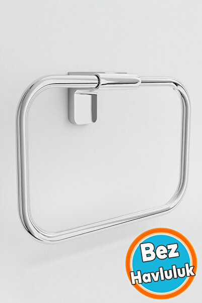 NZB Metal Havluluk Sağlam Vidalı Krom Renk Aparat Banyo Mutfak Lavabo Havlu S...