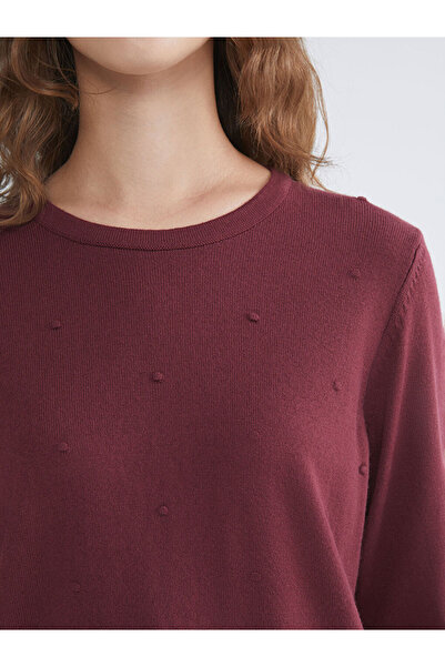 LC Waikiki Sparkling Choices from Shining Store |   Crew Neck Self Patterned Women's Knitwear Sweater