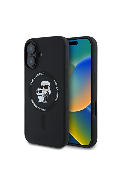 Karl Lagerfeld Θήκη για iPhone 16 Plus, Σιλικόνη MagSafe - Μαύρη