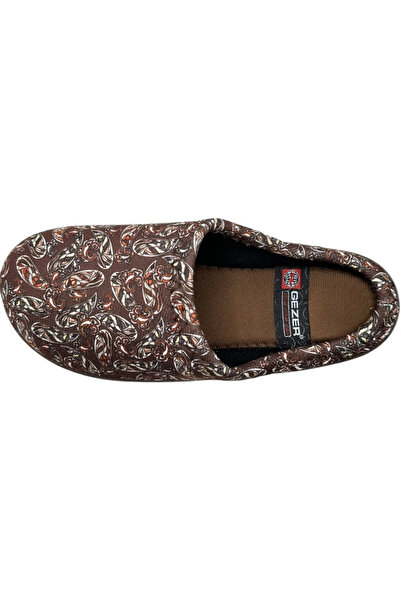 GEZER Γυναικείες παντόφλες, καφέ φλοράλ print, μέγεθος 38, 23,5 εκατοστά, άνετες και ζεστές