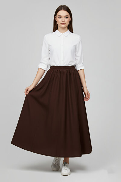 TWINTICKS تنورة نسائية طويلة من المودال مع جيوب، تصميم مريح وانسيابي، أنيقة و...