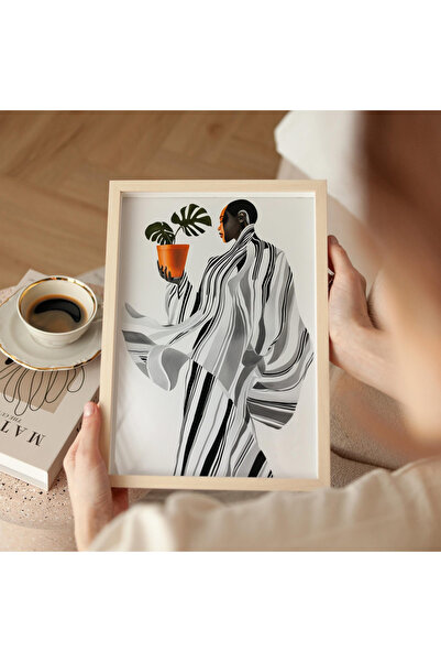 Tuba Decor Tablo dintr-o singură bucată cu rame din lemn pentru sufragerie, sufragerie, bucătărie