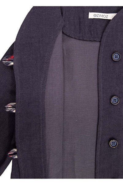 Ozmoz By Mukadder Özden Organic Muslin Anthracite Spring Girl's Jacket