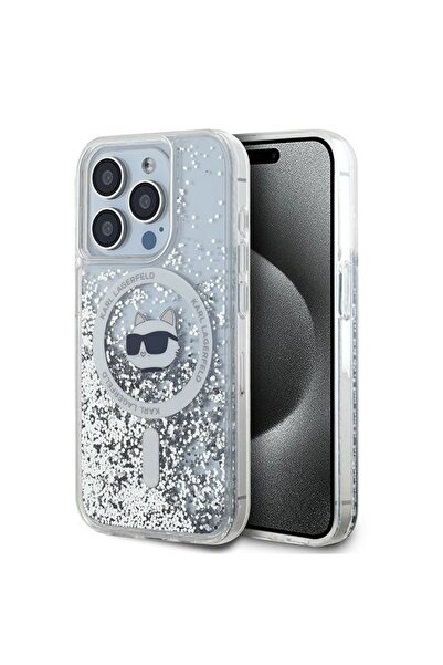 Karl Lagerfeld Case for IPhone 14 Pro Max, Liquid Glitter MagSafe - Transparent