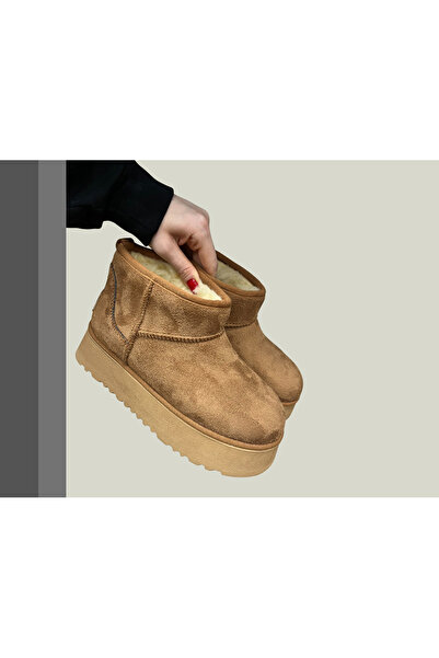 GVN SHOES Süet İçi Peluş Kalın Taban Kışlık Bot