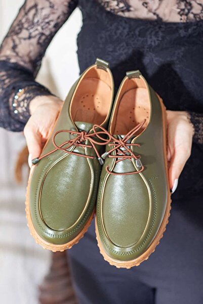 DERİMİSS Women's Genuine Leather Orthopedic Shoes, Women's Casual Shoes