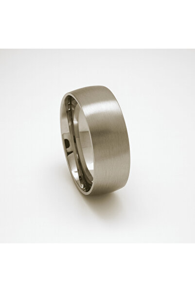 Tesbihane Gümüş Renk Klasik Tasarım 316L Kalite Paslanmaz Çelik Erkek Yüzük Alyans - 27 Ölçü