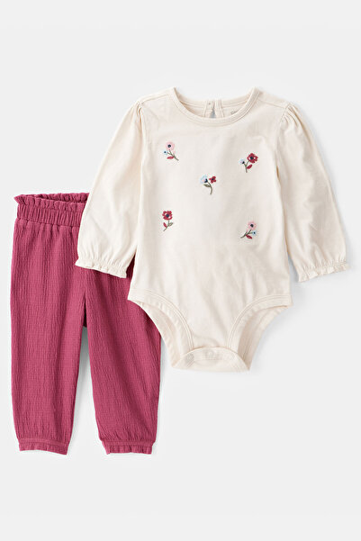 Carter's Baby Girl Pink Bodysuit Pants