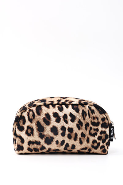 SHAKA Leopard SHK264 Чанта за грим с шнур, цип и едно отделение с мотиви