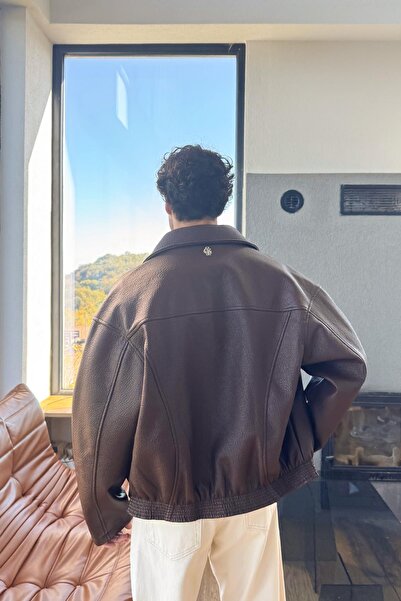 Flaw Wear Bomber Leather Jacket