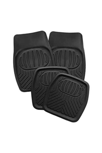 RO GROUP Covorașe auto cu muchie înaltă Rogroup, negre, 4 bucăți