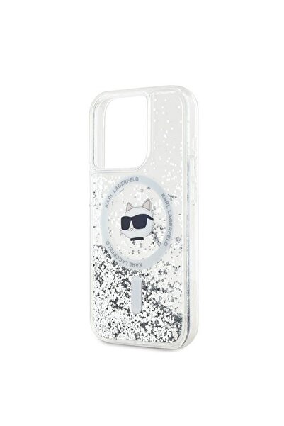 Karl Lagerfeld Case for IPhone 14 Pro Max, Liquid Glitter MagSafe - Transparent