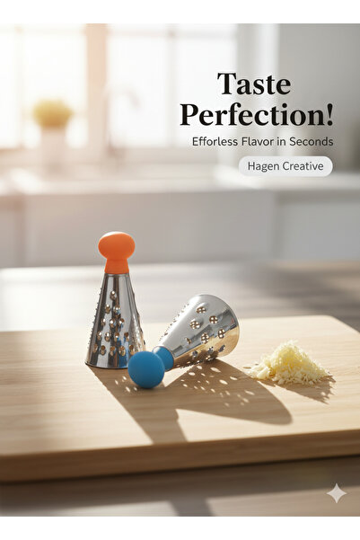 Hagen Garlic Grater 9X4.5 cm Grater Never Rusts Stainless Steel Grater Metal Hand Grater Kitchen Grater