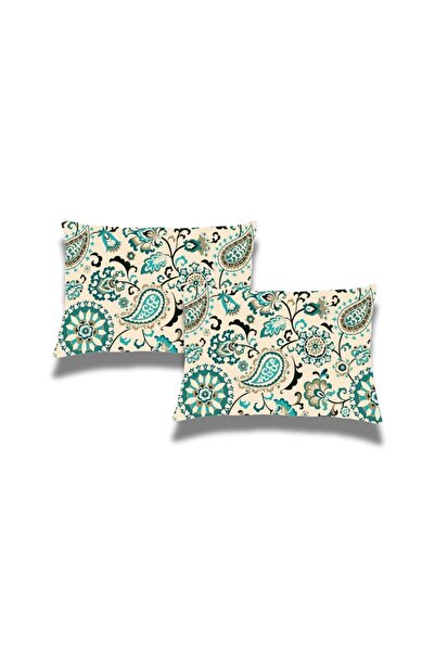 Somnart Set of 2 Quilted Belina Pillows, Printed Microfiber, 50X70 Cm, Oriental