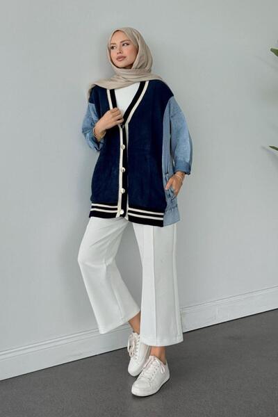 Şulemoda Giyim سترة جينز من كاتي شيرلنج كوليدج باللون الأزرق الداكن